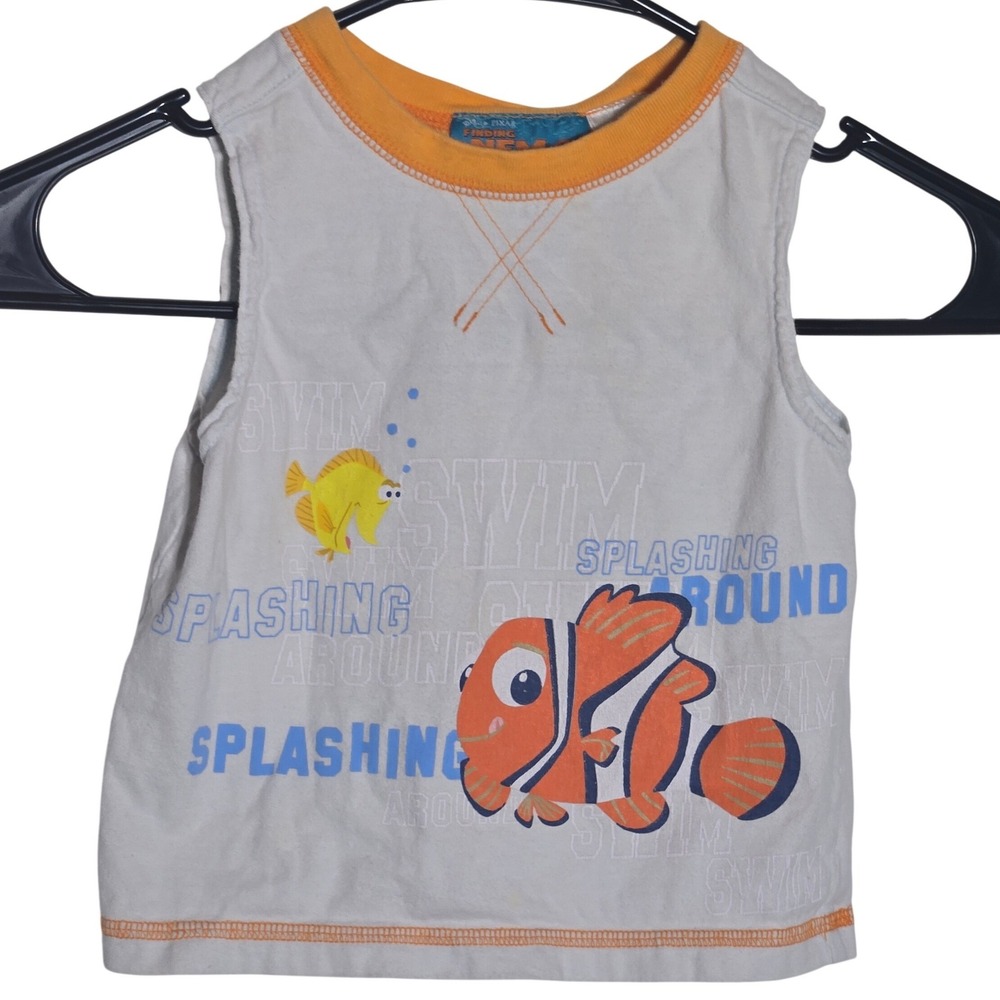 Y2K Finding Nemo Toddler Graphic Tank Top 2T Disney Pixar Character Summer Shirt